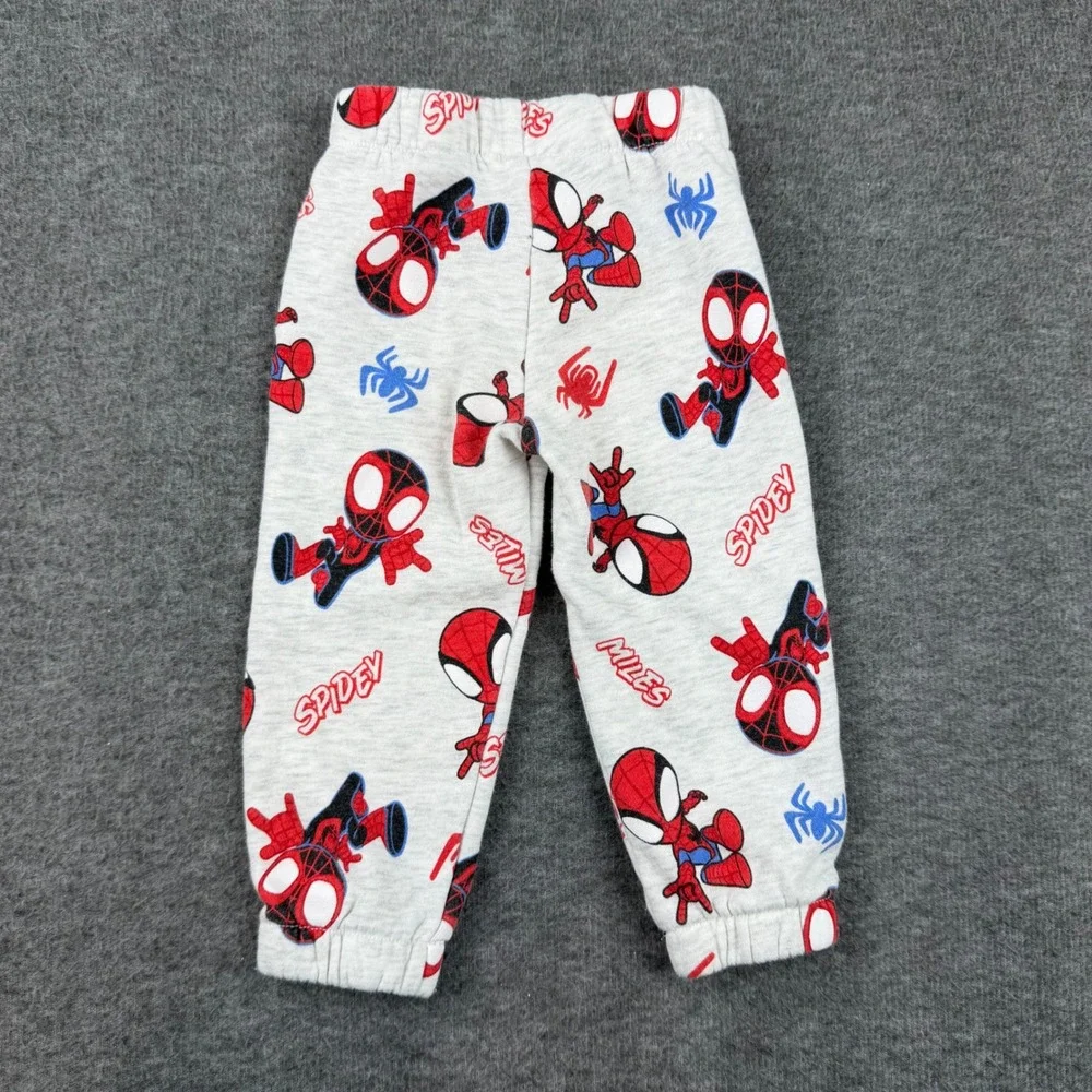 Marvel‎ Spidey and His Amazing Friends Jogger Pants Kids 9M Gray Fleece